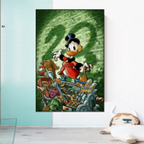 Scrooge McDuck Millionaire Canvas Wall Art-ChandeliersDecor