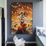 Scrooge McDuck Money Maker Millionaire Canvas Wall Art-ChandeliersDecor