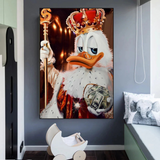 Scrooge McDuck Money Maker Millionaire Canvas Wall Art-ChandeliersDecor