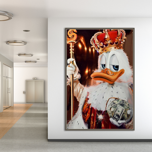 Scrooge McDuck Money Maker Millionaire Canvas Wall Art