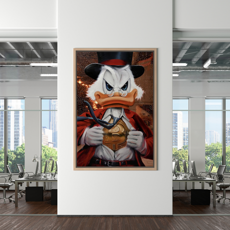 Scrooge McDuck Money Maker Millionaire Canvas Wall Art-ChandeliersDecor