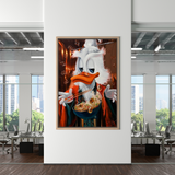 Scrooge McDuck Money Maker Millionaire Canvas Wall Art-ChandeliersDecor