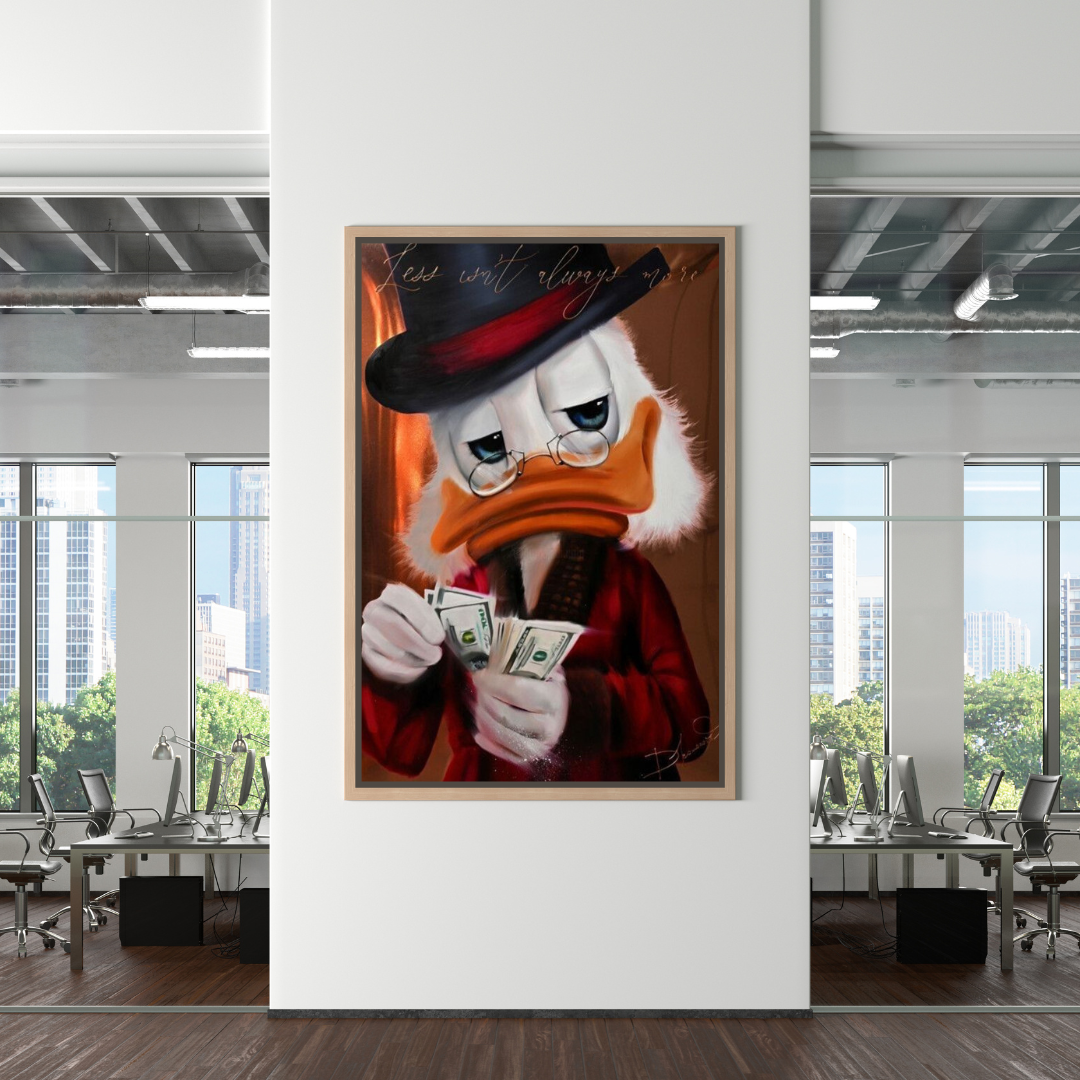 Scrooge McDuck Money Maker Millionaire Canvas Wall Art-ChandeliersDecor