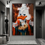 Scrooge McDuck Money Maker Millionaire Canvas Wall Art-ChandeliersDecor