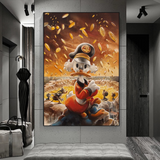 Scrooge McDuck Money Maker Millionaire Canvas Wall Art-ChandeliersDecor