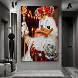 Scrooge McDuck Money Maker Millionaire Canvas Wall Art-ChandeliersDecor