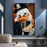 Scrooge McDuck Money Maker Millionaire Canvas Wall Art-ChandeliersDecor