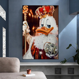 Scrooge McDuck Money Maker Millionaire Canvas Wall Art-ChandeliersDecor