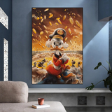 Scrooge McDuck Money Maker Millionaire Canvas Wall Art-ChandeliersDecor