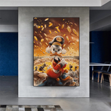 Scrooge McDuck Money Maker Millionaire Canvas Wall Art-ChandeliersDecor