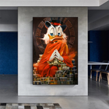 Scrooge McDuck Money Maker Millionaire Canvas Wall Art-ChandeliersDecor