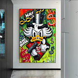 Scrooge McDuck Money Maker Millionaire Canvas Wall Art-ChandeliersDecor