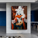 Scrooge McDuck Money Maker Millionaire Canvas Wall Art-ChandeliersDecor