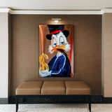 Scrooge McDuck Money Maker Millionaire Canvas Wall Art-ChandeliersDecor