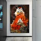 Scrooge McDuck Money Maker Millionaire Canvas Wall Art-ChandeliersDecor