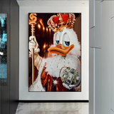 Scrooge McDuck Money Maker Millionaire Canvas Wall Art-ChandeliersDecor