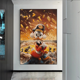 Scrooge McDuck Money Maker Millionaire Canvas Wall Art-ChandeliersDecor