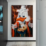 Scrooge McDuck Money Maker Millionaire Canvas Wall Art-ChandeliersDecor