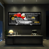 Scrooge McDuck One Million Dollar Canvas Wall Art-ChandeliersDecor