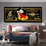 Scrooge McDuck One Million Dollar Canvas Wall Art-ChandeliersDecor