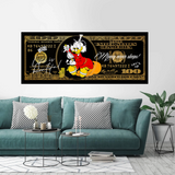 Scrooge McDuck One Million Dollar Canvas Wall Art-ChandeliersDecor