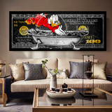 Scrooge McDuck One Million Dollar Canvas Wall Art-ChandeliersDecor