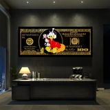 Scrooge McDuck One Million Dollar Canvas Wall Art-ChandeliersDecor