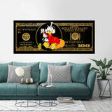 Scrooge McDuck One Million Dollar Canvas Wall Art-ChandeliersDecor