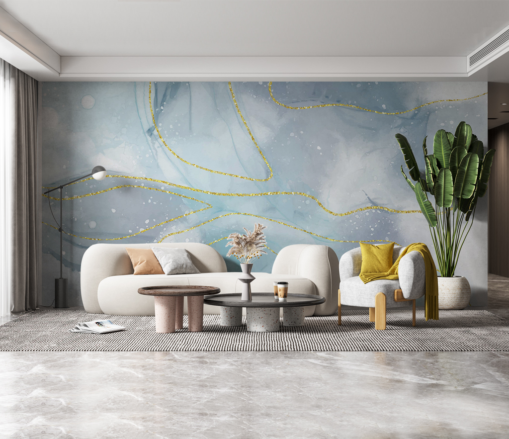 Sea Shine Stone Design: Marble Wallpaper Murals-ChandeliersDecor