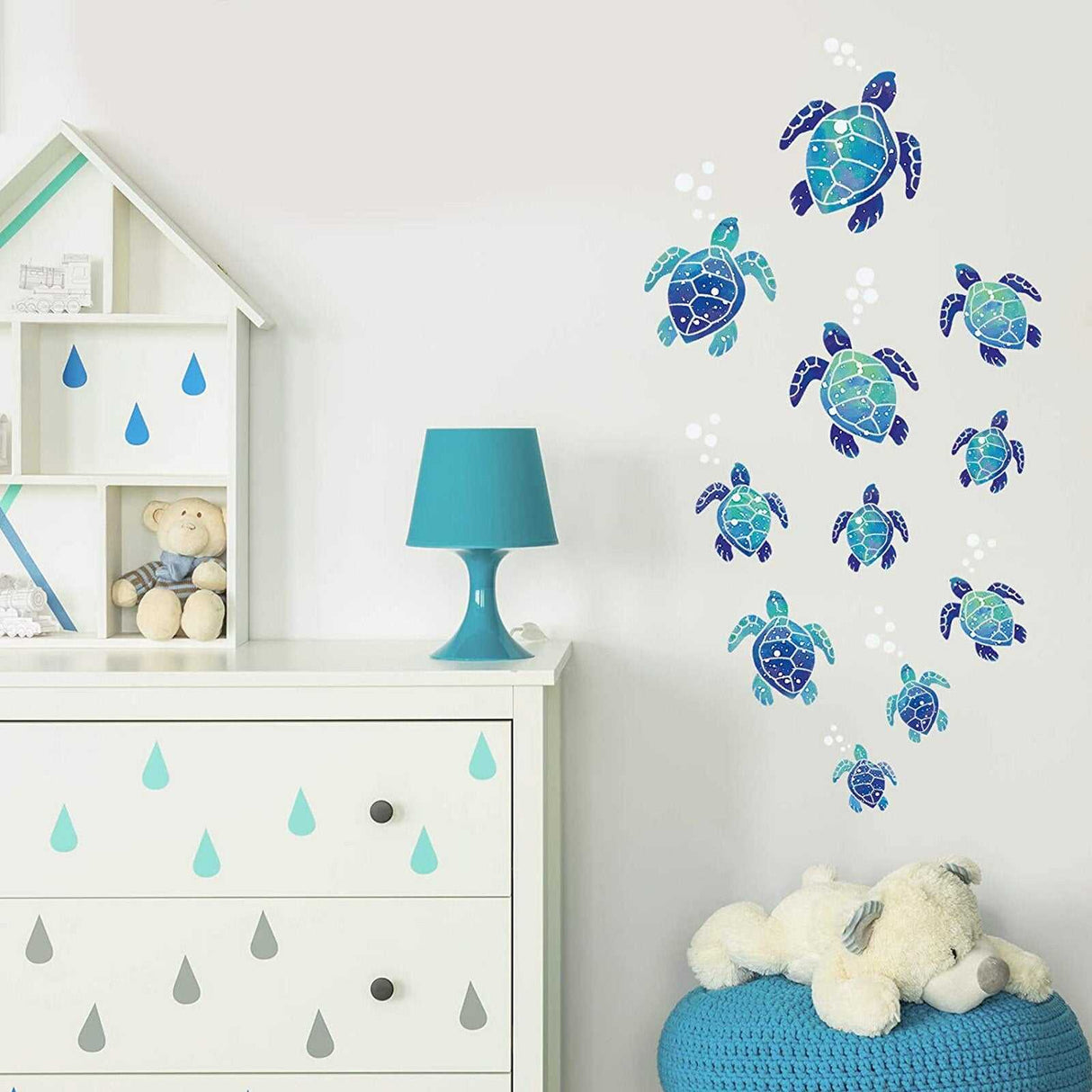 Sea Turtle Wall Stickers for Kids Room