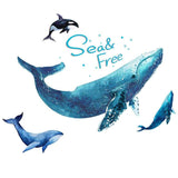 Sea Whale Wall Stickers: Decorate with Seagrass Plants