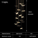 Seagull Hanging Light Staircase Chandelier – LED Lighting-ChandeliersDecor