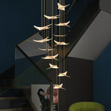 Seagull Hanging Light Staircase Chandelier – LED Lighting-ChandeliersDecor