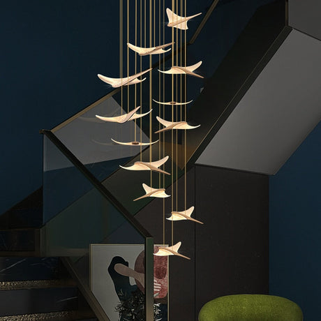 Seagull Hanging Light Staircase Chandelier – LED Lighting-ChandeliersDecor