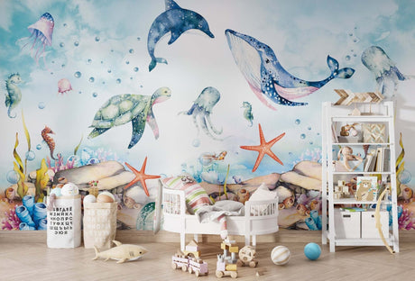 Sear World - Kids Nursery Wallpaper Mural-ChandeliersDecor.com