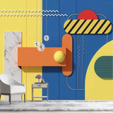 Shapes in Color Nursery Wallpaper-ChandeliersDecor.com