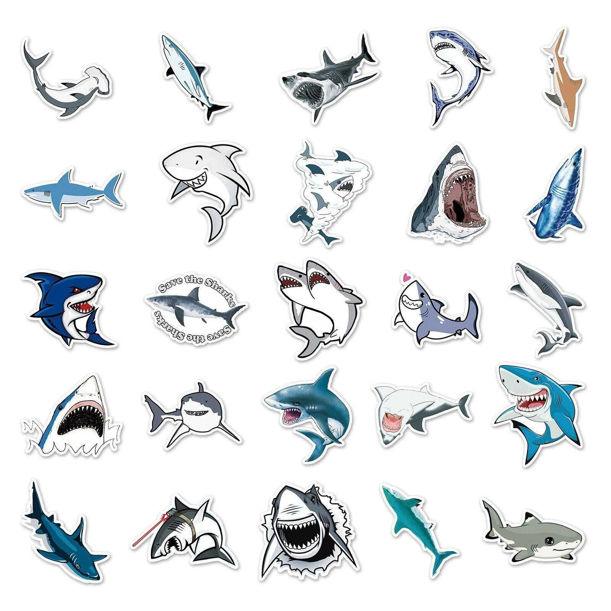 Shark Animal Stickers Pack-ChandeliersDecor