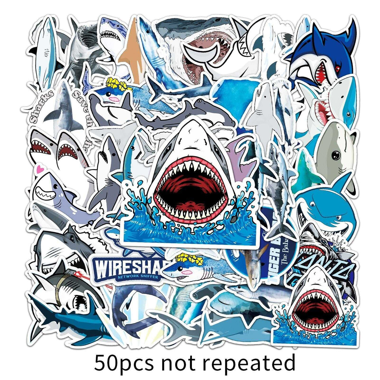 Shark Animal Stickers Pack-ChandeliersDecor