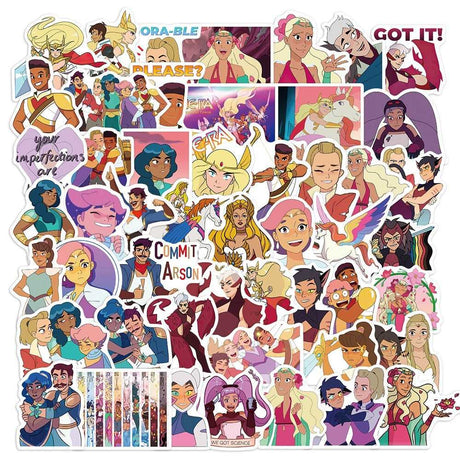 She-Ra and The Princesses of Power Cartoon Movie Stickers for Laptop Water Bottle Luggage Skateboard Decal for Kids Toy-ChandeliersDecor