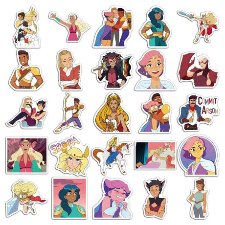 She-Ra and The Princesses of Power Cartoon Movie Stickers for Laptop Water Bottle Luggage Skateboard Decal for Kids Toy-ChandeliersDecor