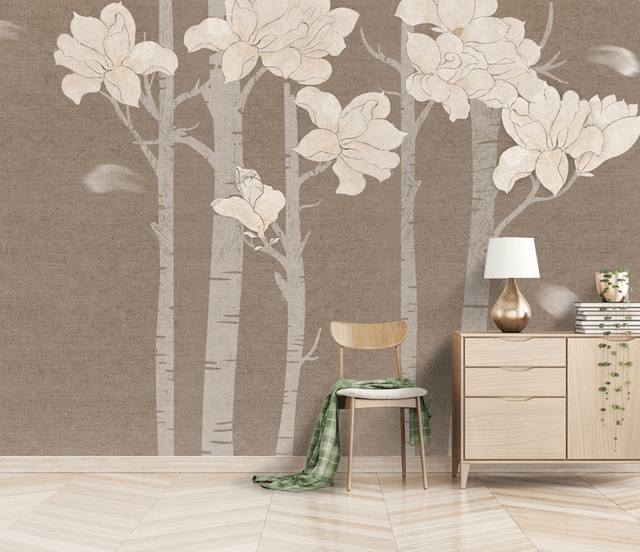 Shop Floral Trunks Wallpaper Murals - Exclusive Design-ChandeliersDecor.com