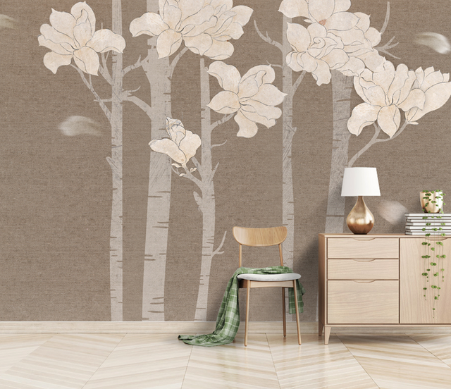 Shop Floral Trunks Wallpaper Murals - Exclusive Design-ChandeliersDecor