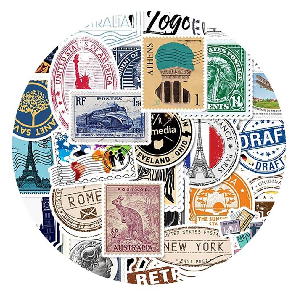 Shop Travel Stamp Stickers Pack - Attractive & Versatile-ChandeliersDecor