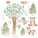 Woodland Animal Wall Sticker | Woodland Wall Stickers | Gifts for kids