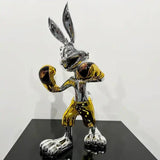 Silver Electroplated Bugs Bunny Statue-ChandeliersDecor