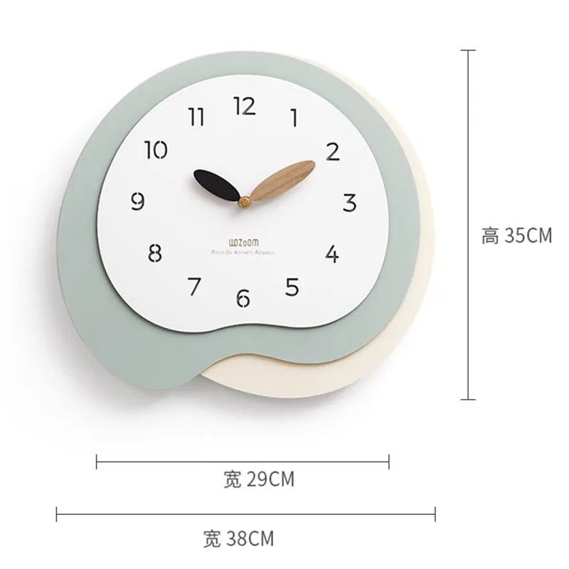 Décoration d'horloge minimaliste silencieuse et simple