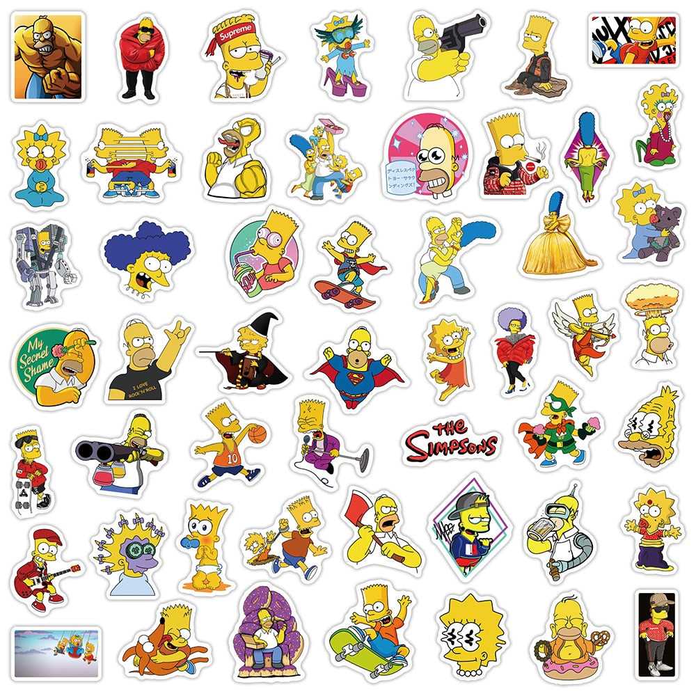 Simpson Stickers Pack: Authentic, Colorful Collection-ChandeliersDecor