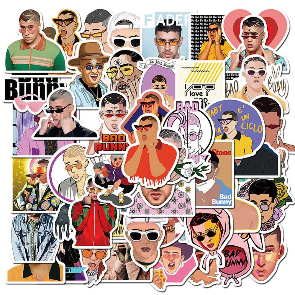 Singer Bad Bunny Travel Stickers Pack-ChandeliersDecor