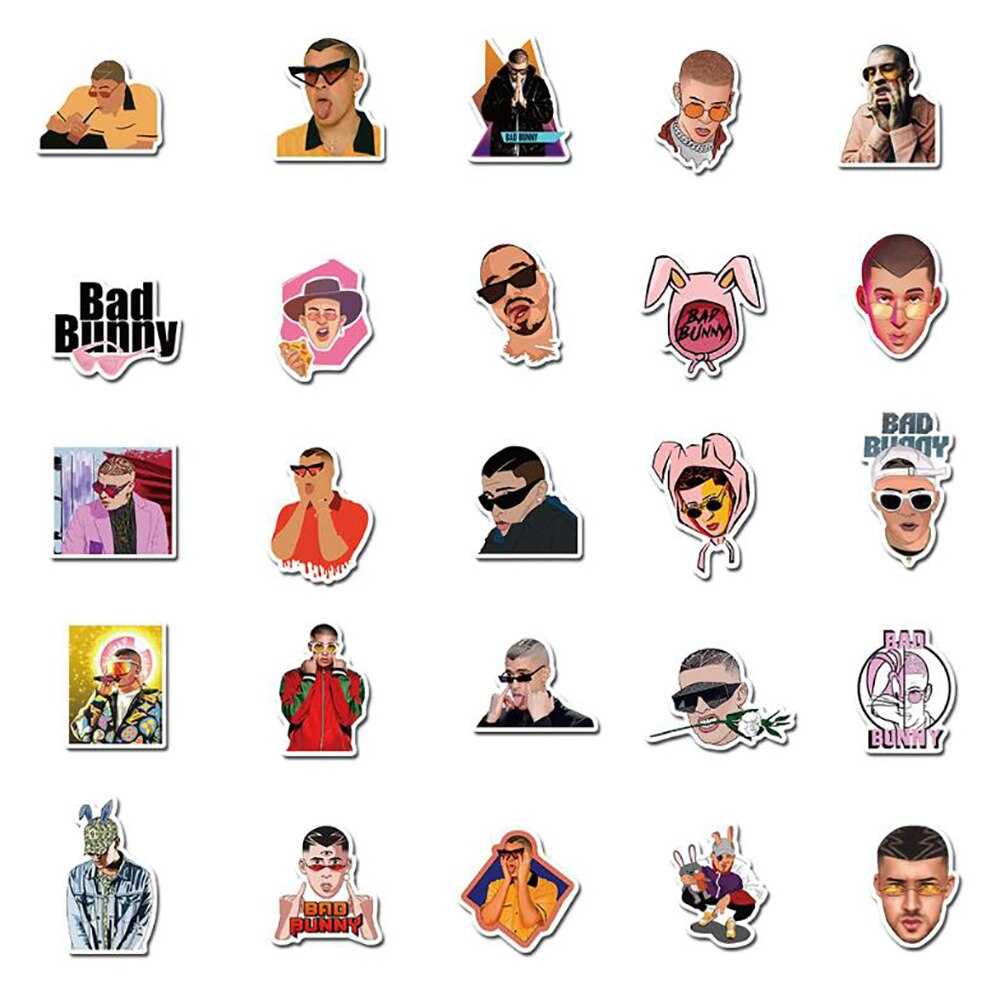 Singer Bad Bunny Travel Stickers Pack-ChandeliersDecor