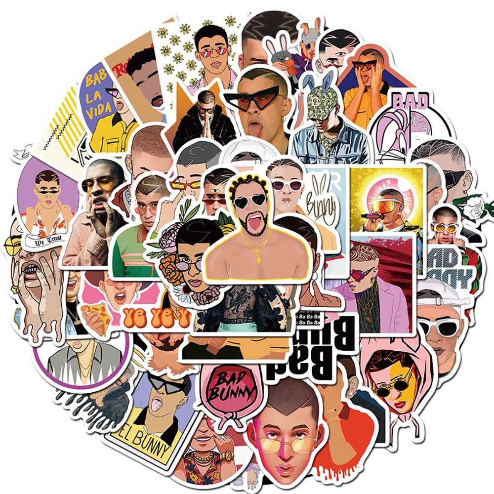 Singer Bad Bunny Travel Stickers Pack-ChandeliersDecor